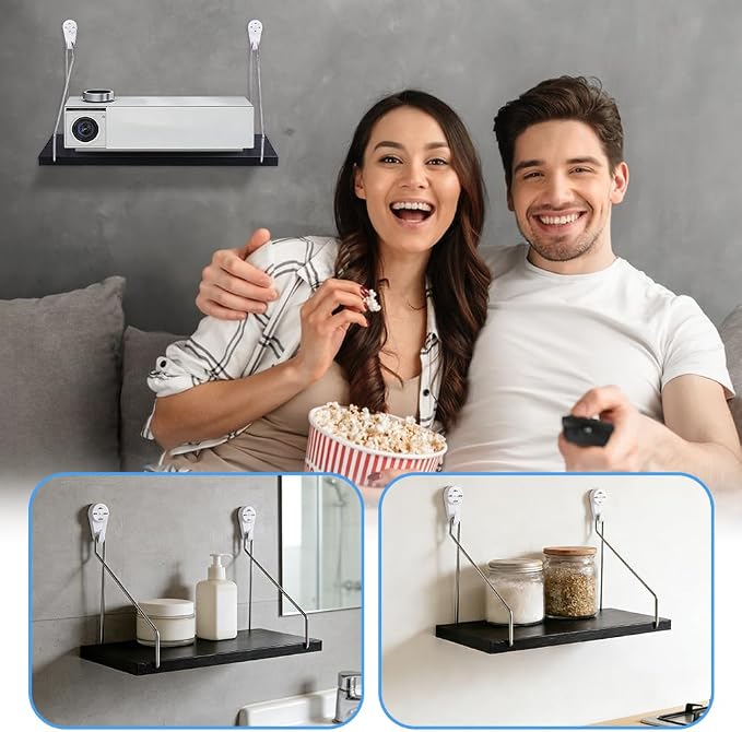 Projector Shelf for Wall 12 x 6 Inch Modem Router Wall Mount Storage Rack - Image 5
