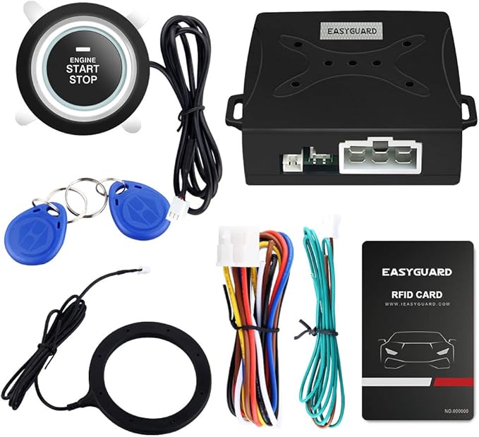 EASYGUARD EC004 Smart RFID Push Engine Start Button kit & Keyless Go System by EASYGUARD