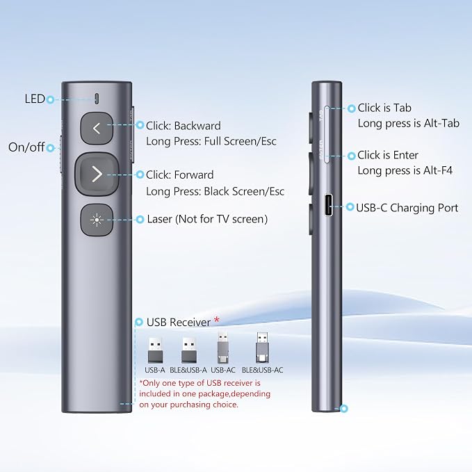 Norwii N95 Presentation Clicker, PowerPoint Clicker - Image 9