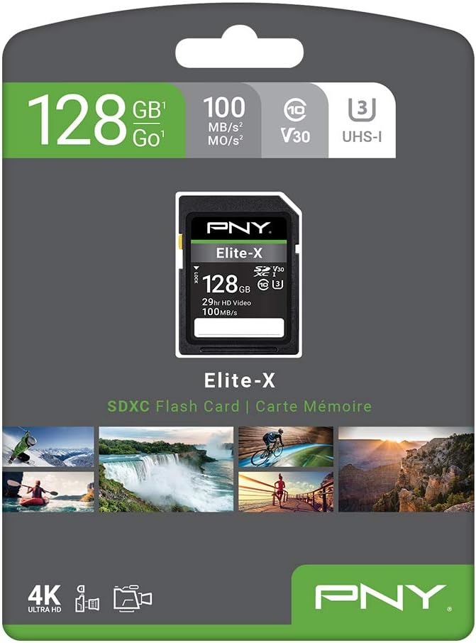 PNY 128GB Elite-X Class 10 U3 V30 SDXC Flash Memory Card - Image 9