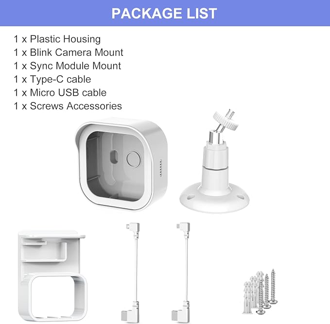 Blink Outdoor 4 Wall Mount, Weatherproof Protective Cover and 360 Degree - Image 9