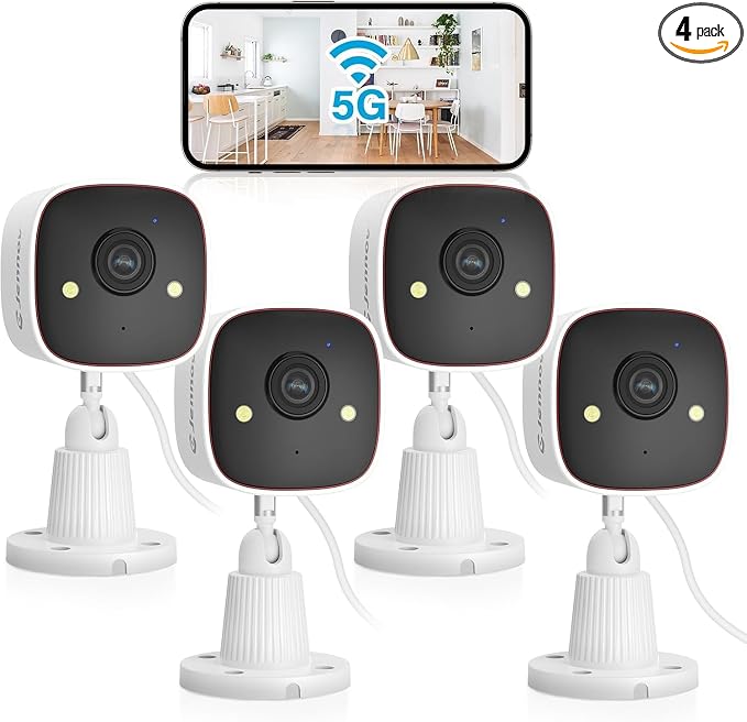 Jennov 2K WiFi Security Camera Indoor/Outdoor, Plug-in Home Surveillance Cam by Jennov
