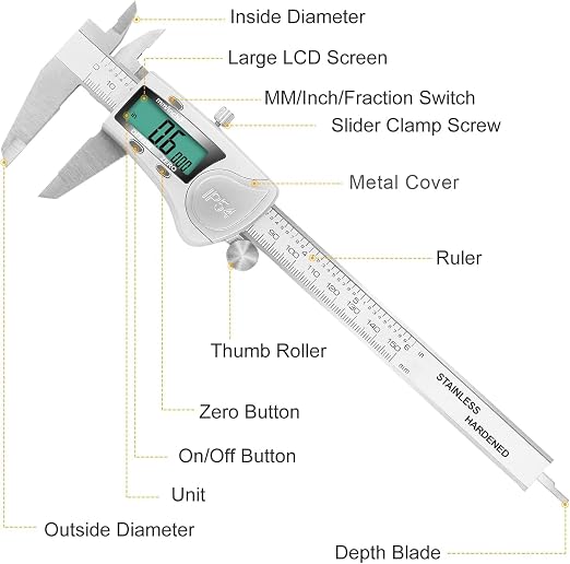 Digital Caliper, 6 inch Caliper Extreme Accuracy Measuring Tool - Image 6