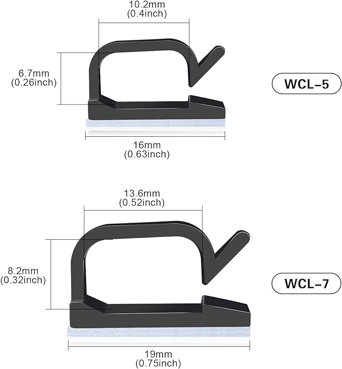 XHF 120 PCS Adhesive Cable Wire Clips Black, Outdoor Christmas Light Clips - Image 2