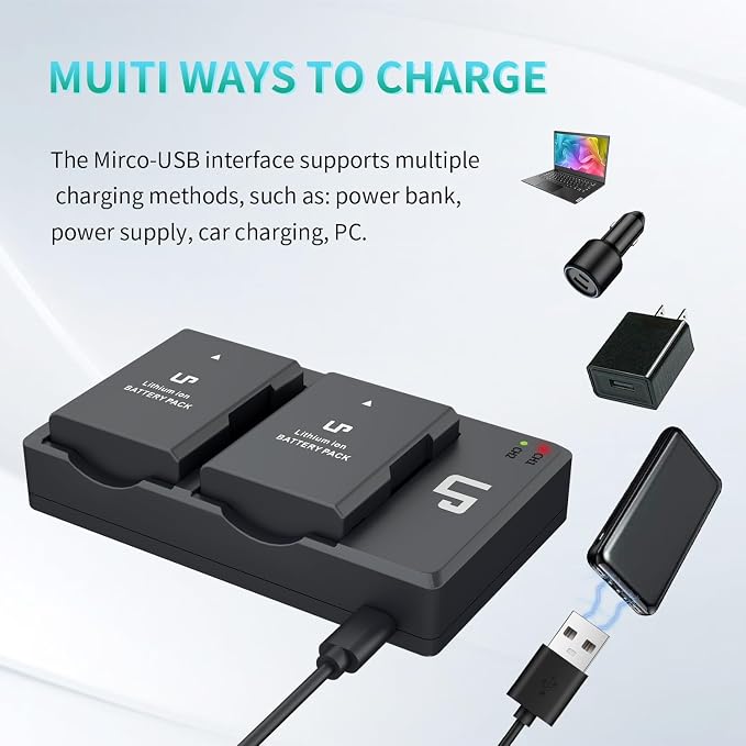LP EN-EL14 EN EL14a Battery Charger Pack, Compatible - Image 5