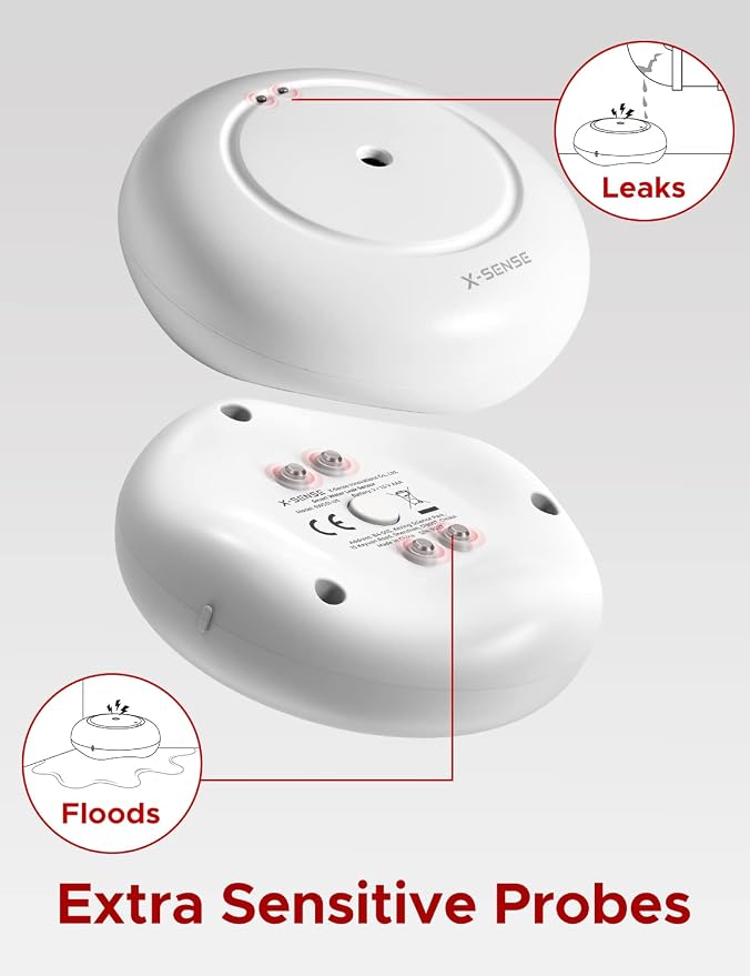 X-Sense Wi-Fi Water Leak Detector, Smart Water Sensor Alarm, Water Detector - Image 2