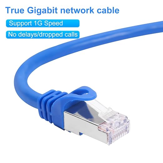 CAT 6 Shielded Ethernet Cable 100 FT, Indoor High-Speed 10Gbps Snagless - Image 5