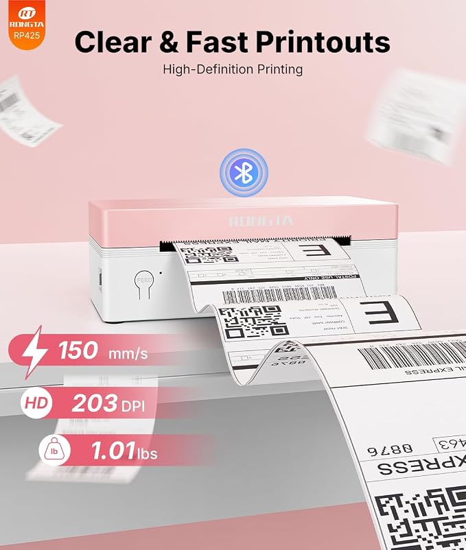 Rongta 4x6 Bluetooth Thermal Label Printer, Wireless Shipping Label Printers - Image 3
