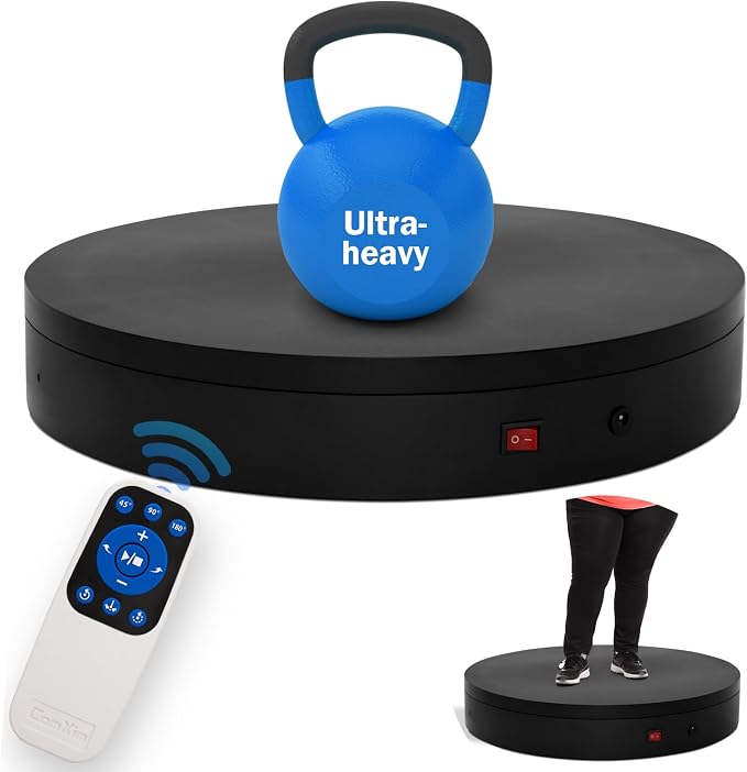 19.7In Remote Large Motorized electric turntable Rotating platform Photography by ComXim