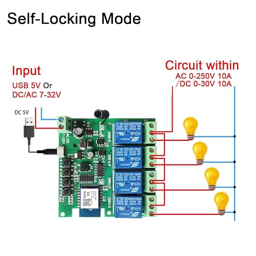 Smart WiFi Wireless Relay Switch Module, Tuya 4CH AC/DC 7-32V/ USB 5V Smart - Image 7