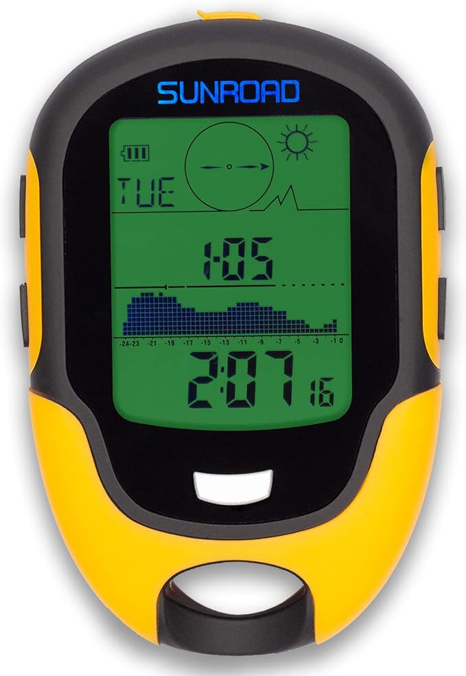 Barometer Altimeter Compass LCD Digital Thermometer Watches-Hygrometer Weather by SunRoad