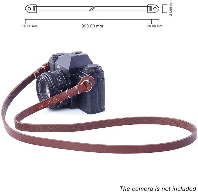 Genuine Leather Camera Neck Shoulder Strap Compatible - Image 2