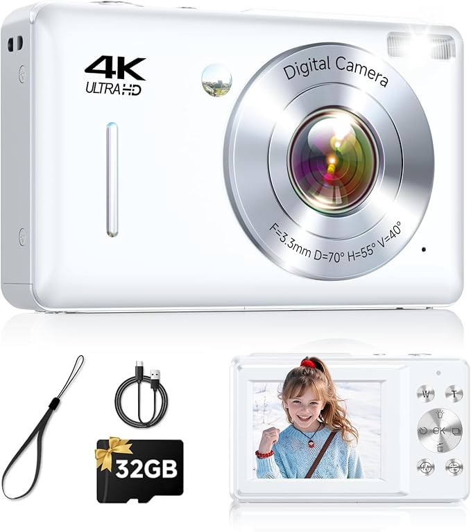 Digital Camera, 44MP FHD 1080P Point and Shoot Digital Camera by CEYE