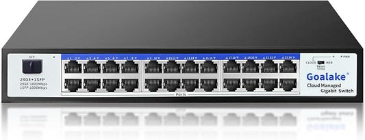 Goalake 24-Port Gigabit Easy Managed Switch – Plug & Play Managed Network by Goalake