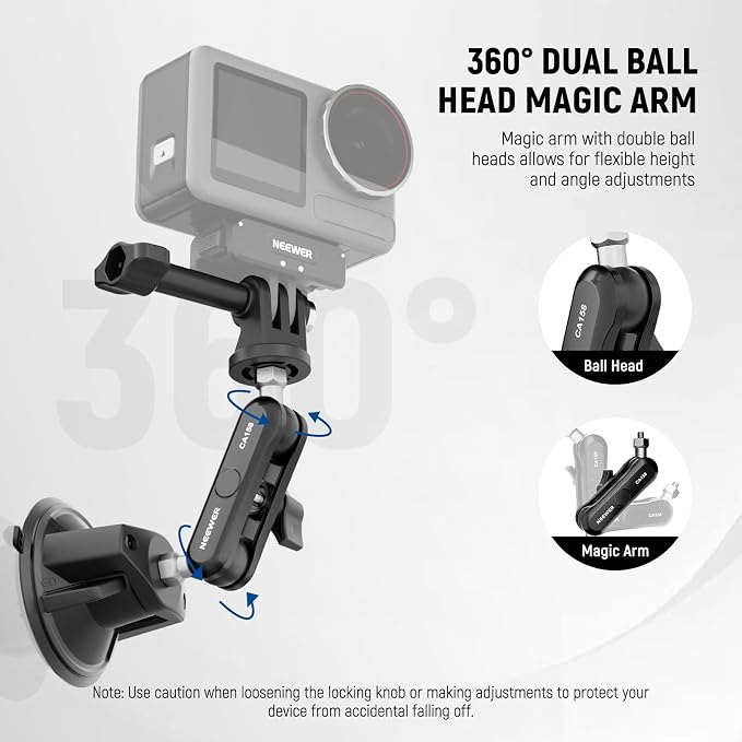 NEEWER Suction Cup Phone Holder & Camera Mount Compatible - Image 5