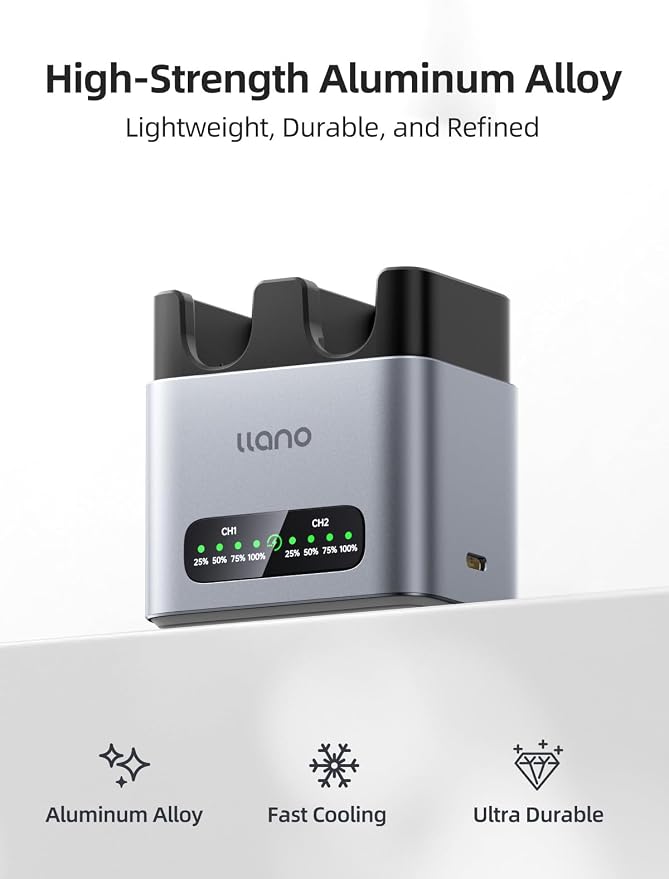llano 20W NP-FZ100 Battery Charger: Fast Dual Slot - Image 4