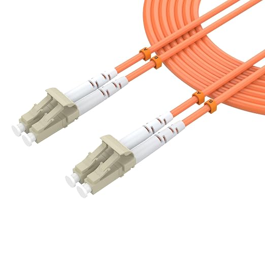 Om1 LC to LC Fiber Patch Cable, 6M/19.6FT Multimode Duplex 62.5/125µm Fiber by lidkew