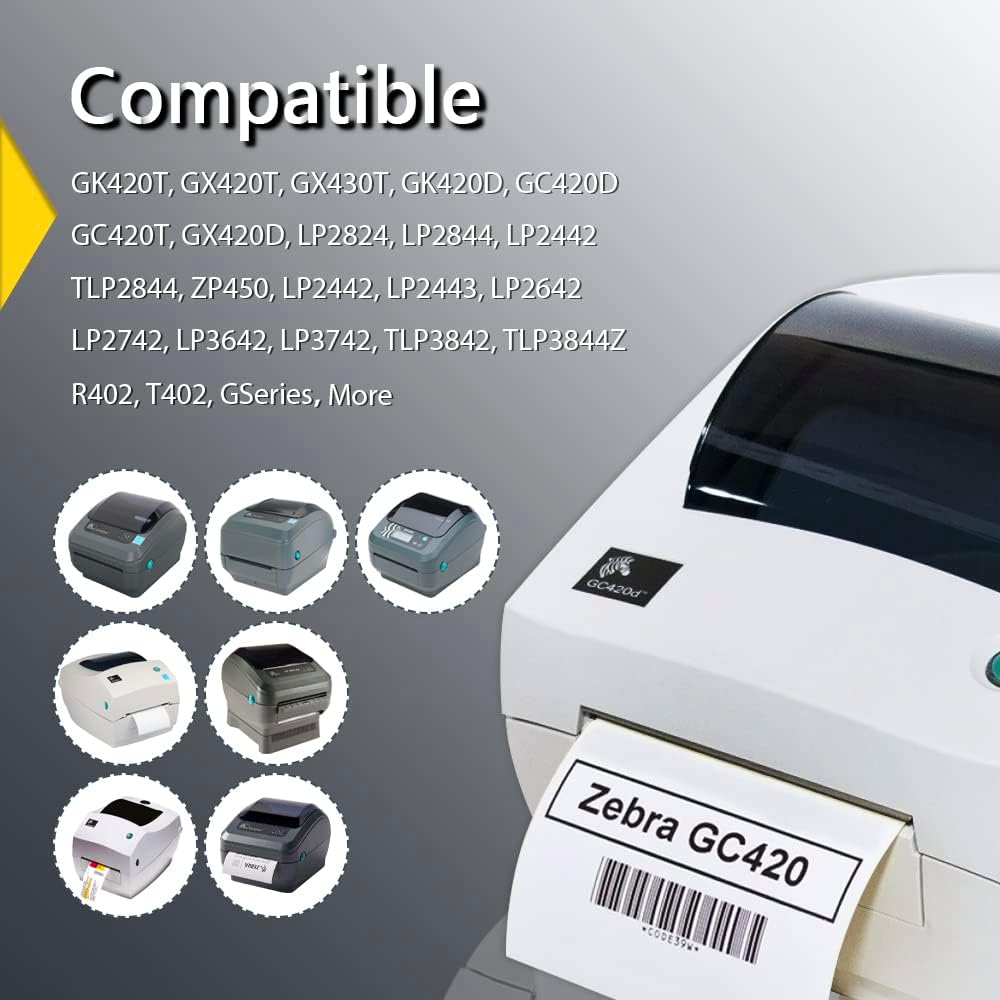 BETCKEY - 1.25" x 1" (32 mm x 25 mm) UPC Barcode & Address Labels Compatible with Zebra & More Label Printer,Premium Adhesive & Perforated [6 Rolls, 8280 Labels]