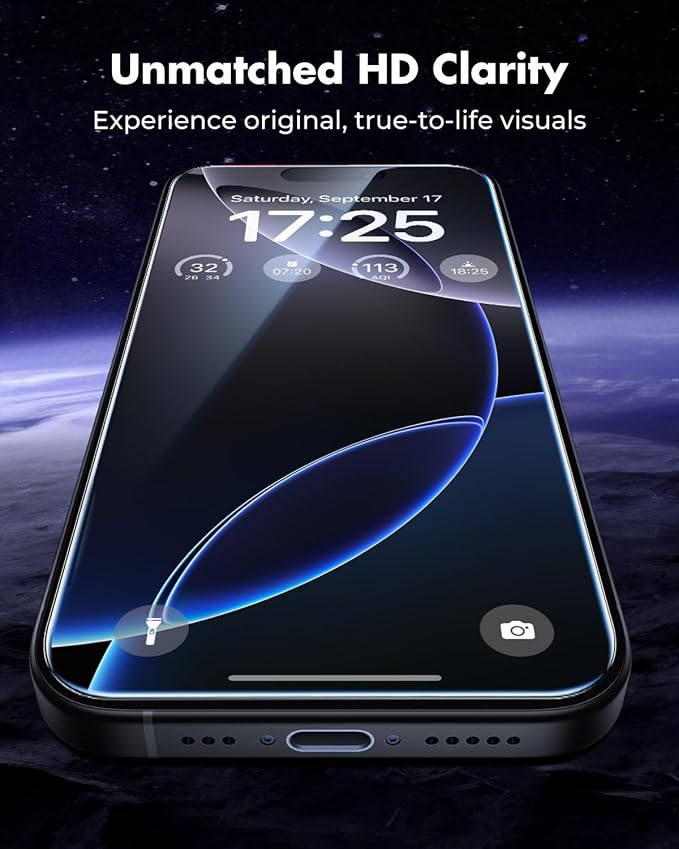 UNBREAKcable iPhone 16 Pro Screen Protector 3-Pack, Upgraded Dual-Tempered - Image 4