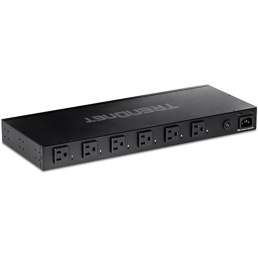 TRENDnet 6-Outlet Managed PDU, Rackmount Power Distribution Unit, UL Certified by TRENDnet