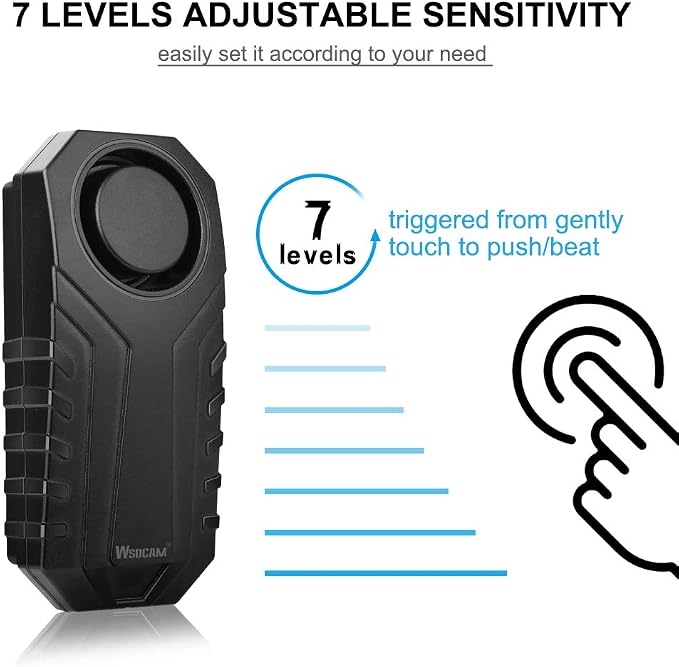 Wsdcam 113dB Bike Alarm Wireless Vibration Motion Sensor Waterproof Motorcycle - Image 4