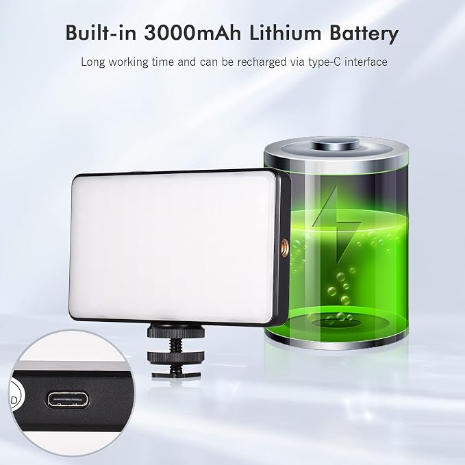 ST120 Pocket LED Video Light Rechargeable Fill Light 2500K-9000K Dual Color - Image 5