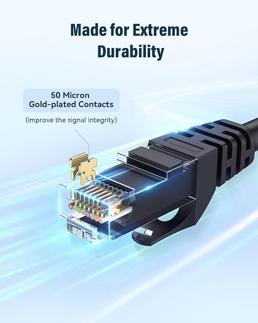 Cat 6 Ethernet Cable 16ft, High Speed 10Gbps Network Cable, UTP 24AWG Flexible - Image 5