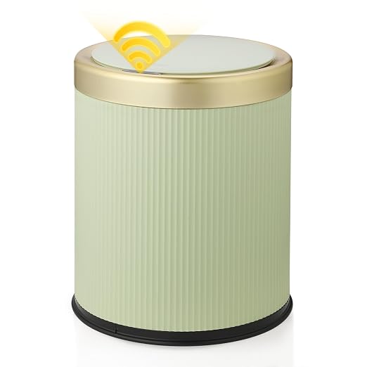 Smart Touchless Bathroom Trash Can, 2.8 Gallon Automatic Motion Sensor Rubbish by Onlcuk