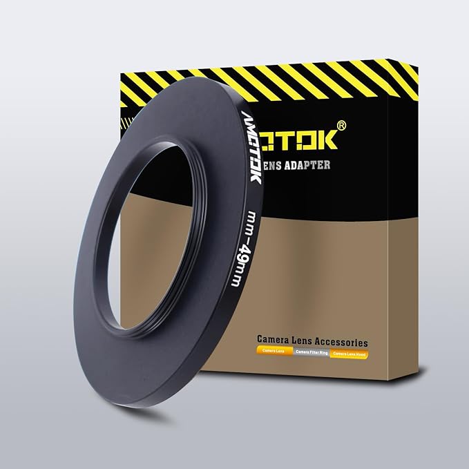 42mm Lens to 49mm Camera Lens Adapter, 42mm to 49mm Filter Step up Ring Adapter by AMOTOK
