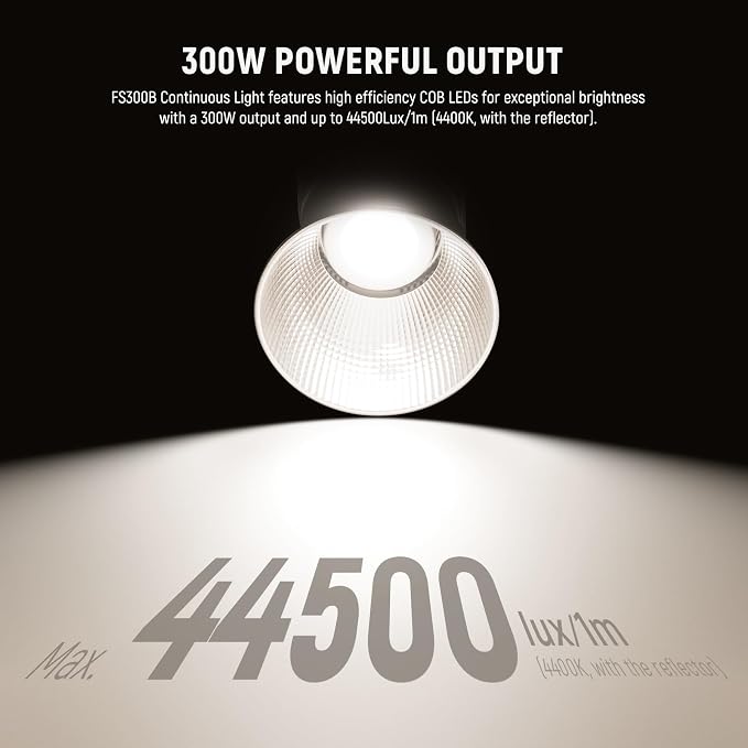 NEEWER FS300B 300W LED Studio Video Light, Bi Color COB Continuous Lighting - Image 2