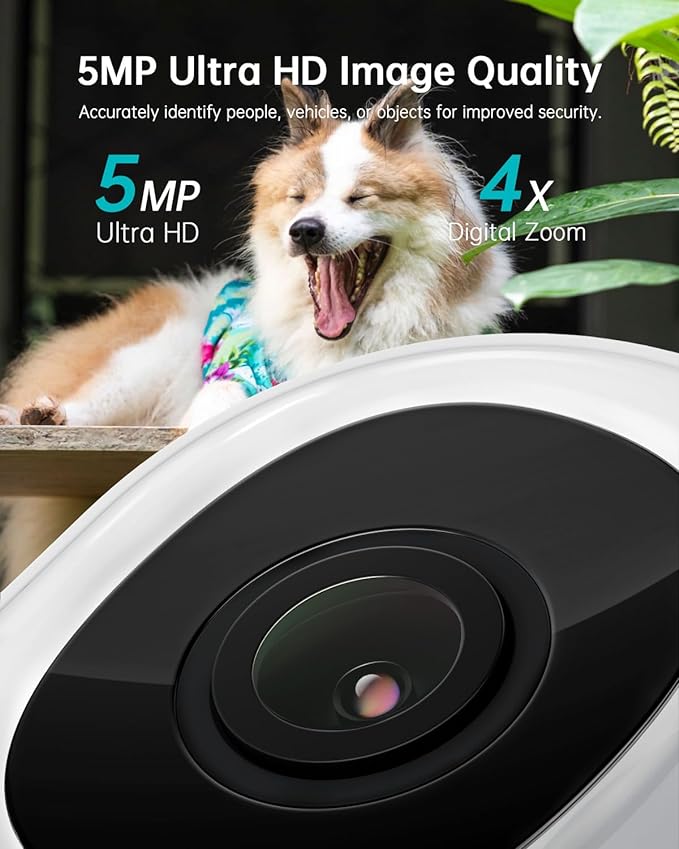 ZUMIMALL 2.5K Wired Cameras for Home Security, 2.4G/5G WiFi Outdoor Camera - Image 3