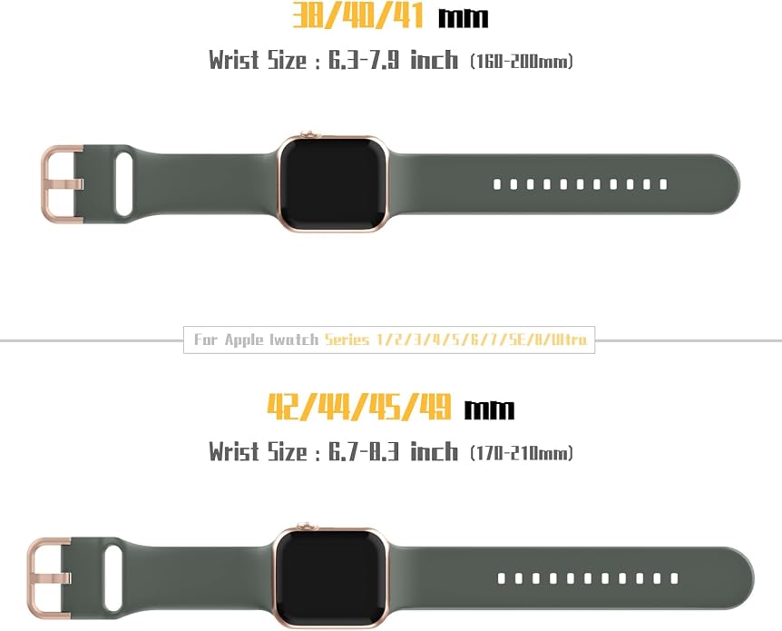 Sport Band Compatible with Apple Watch Bands 49mm 46mm 45mm 44mm 42mm 41mm 40mm - Image 7