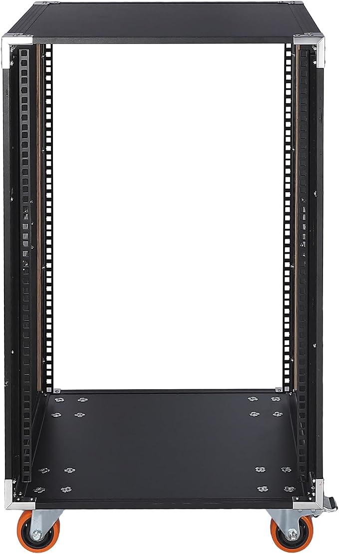 Movable AV Gear Rack 16U 19in Mobile Floor Standing Network Device Storage - Image 8