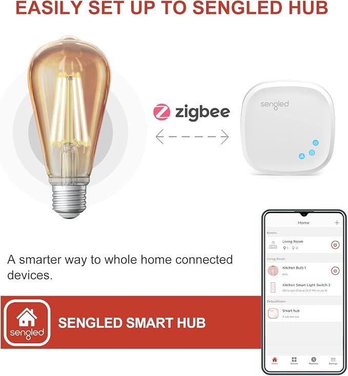 Sengled Zigbee Smart Light Bulbs, Smart Hub Required, Work - Image 5