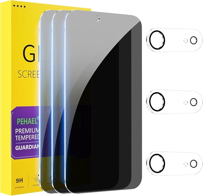PEHAEL 3+3 Pack for iPhone Air/17 Air Privacy Screen Protector by PEHAEL