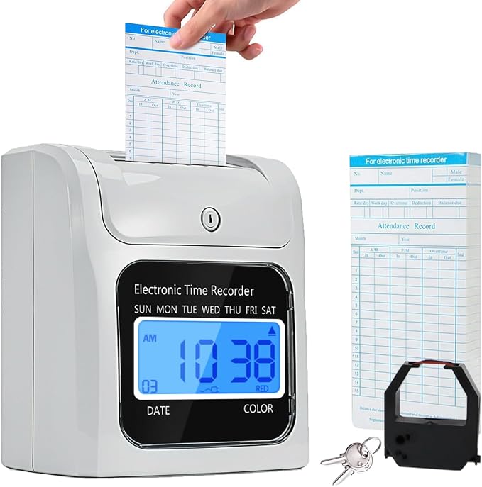 TooCust Employee Time Clocks for Small Business, Auto-Align Time Clock Punch by TooCust