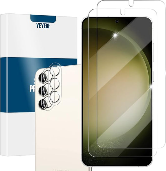 Screen Protector for Samsung Galaxy S23, Tempered Glass for Galaxy S23 & Camera by YEYEBF