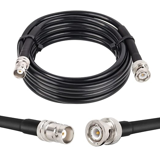 MOOKEERF BNC Male to BNC Female Coaxial Cable 50 ohm RG8X Coax Ultra Low Loss by MOOKEERF