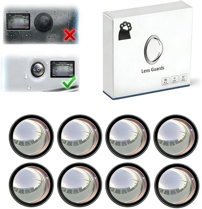 8PCS Car Camera Lens Protector, 2026 New Car Camera Lens Cover by Unknown