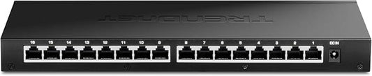 TRENDnet 16-Port Unmanaged 2.5G Desktop Network Ethernet Switch, 16 x 2.5Gb by TRENDnet