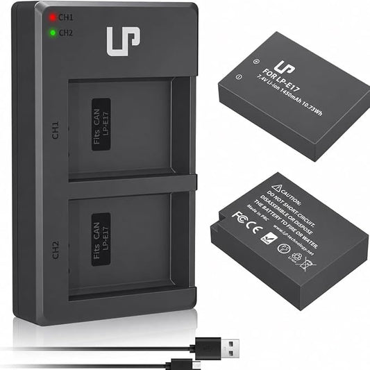 LP LP-E17 Battery Charger Pack, Compatible by LP