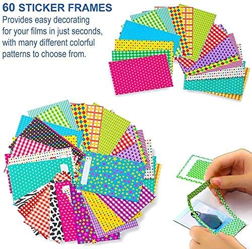 Fujifilm Instax Mini Instant Film 5 Plastic Desk Frames, 60 Sticker Frames - Image 4
