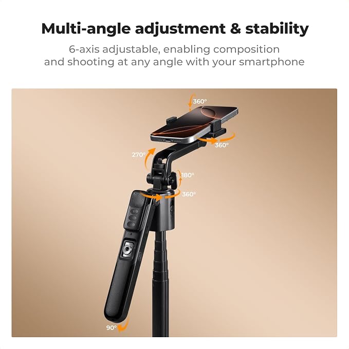 K&F CONCEPT 71“ Face Tracking Tripod, Auto Face Tracking Selfie Stick, Auto - Image 5
