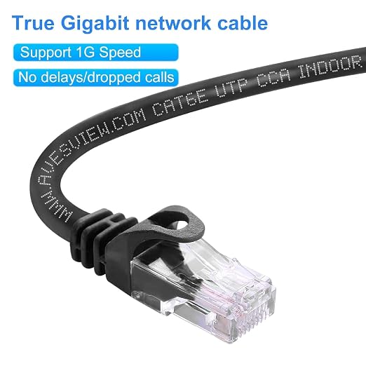 CAT 6 5FT Ethernet Cable, Indoor High-Speed 10Gbps Snagless CAT6 Ethernet Cable - Image 3