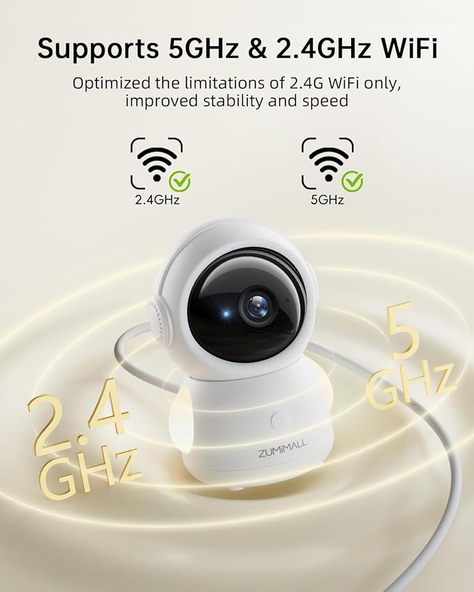 ZUMIMALL Security Camera Indoor, 5G/2.4G WiFi Baby Monitor - Image 4