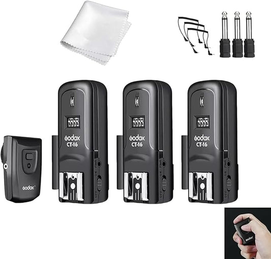 Godox CT-16 Wireless Radio Flash Trigger Receiver Kit, 16 Channel 433MHz by GODOX