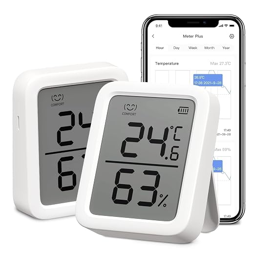 SwitchBot Thermometer Hygrometer, Large LCD Display, Notification Alerts by SwitchBot