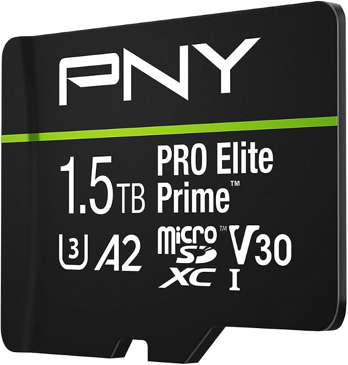 PNY 1.5TB PRO Elite Prime™ C10 U3 V30 A2 microSDXC Flash Memory Card – by PNY