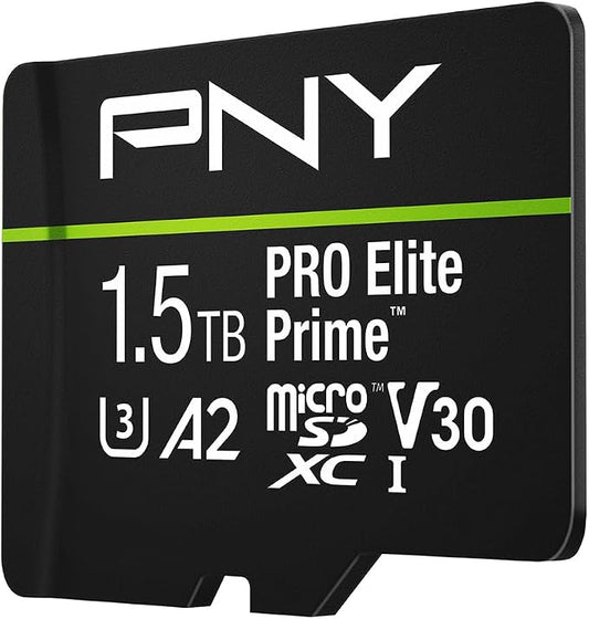 PNY 1.5TB PRO Elite Prime™ C10 U3 V30 A2 microSDXC Flash Memory Card – by PNY
