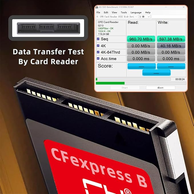 CFexpress Type-B 128GB Memory Card CFE CFB Adapter Compatible - Image 6